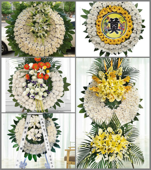广东广州市从化区江埔街道江村村花圈速递